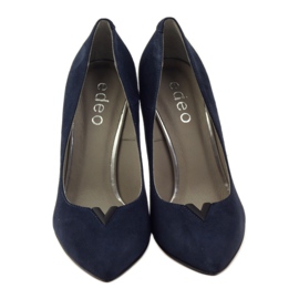 Pompe in pelle Edeo su Szpilka 3180 blu navy 4