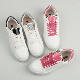 Vices Sneakers bianche a cuore dolce bianca grigio 1