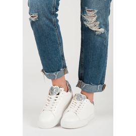 Vices Sneakers bianche a cuore dolce bianca grigio 2