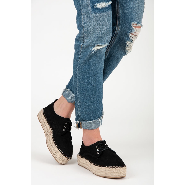 Seastar Espadrillas traforate sulla piattaforma nero 2