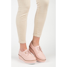 Vices Morse per scarpe con zeppa allacciate rosa 1