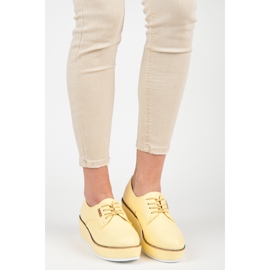Vices Morse per scarpe con zeppa allacciate giallo 1