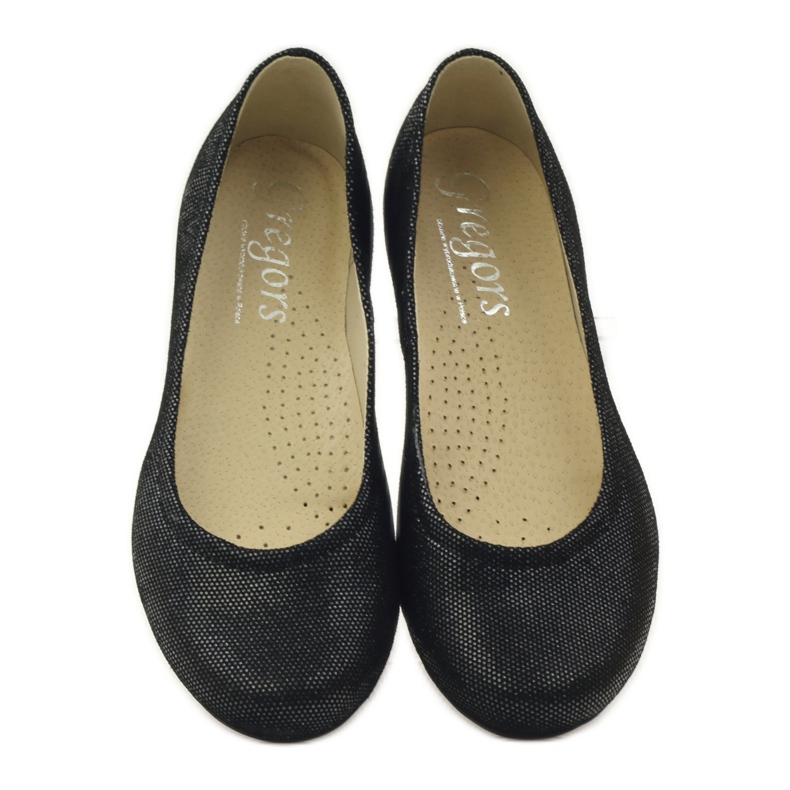 Ballerine da donna Gregors 686 nere nero grigio 4