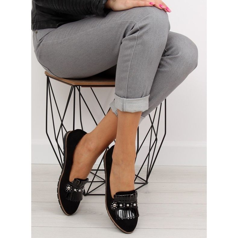 Mocassini neri da donna neri DM30P Nero 2