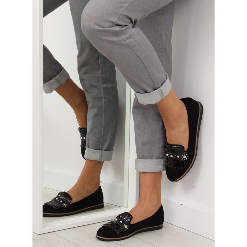 Mocassini neri da donna neri DM30P Nero 1