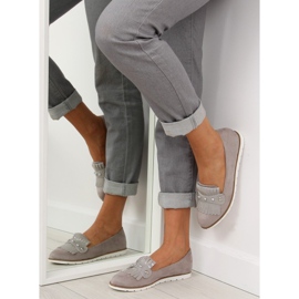 Grigio Mocassini da donna grigi DM30P Grigio 1