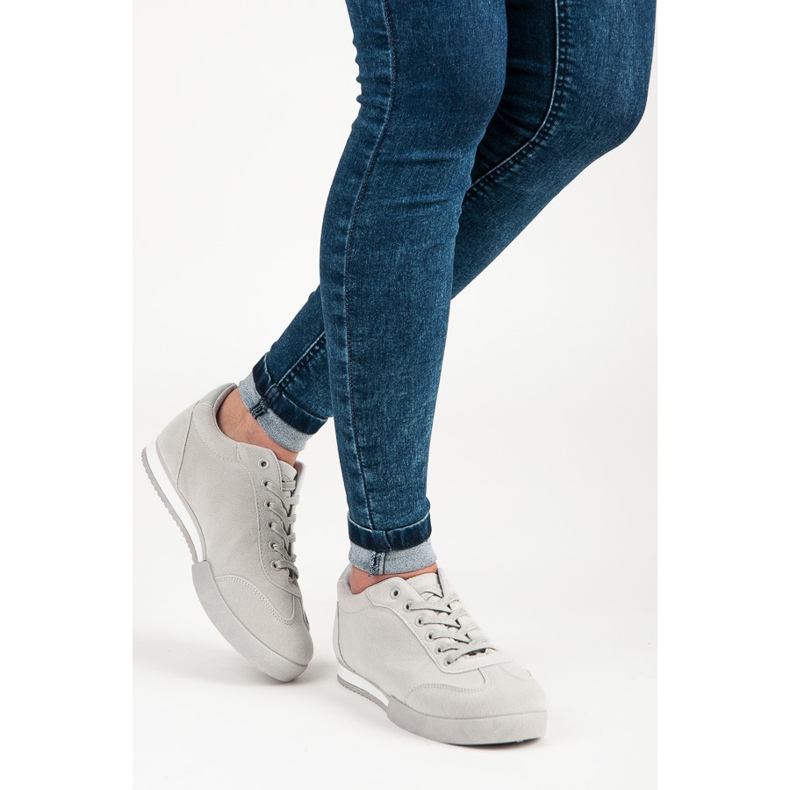 Vices Scarpe sportive in pelle scamosciata grigio 2