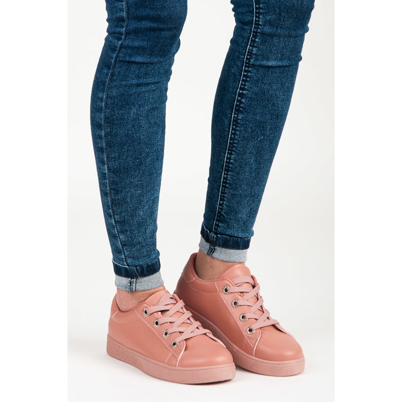 Sneakers da donna rosa scuro 1