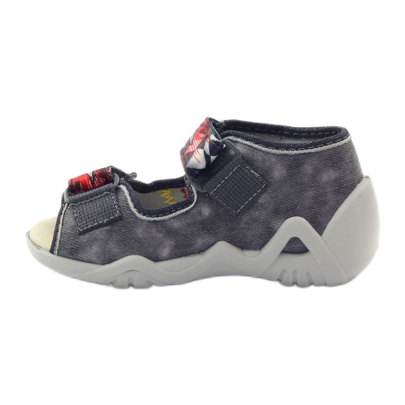 BEFADO SLIPER SLIPER SANDALI INSERITO IN PELLE 350P073 PER VELCRO GRIGIO 2