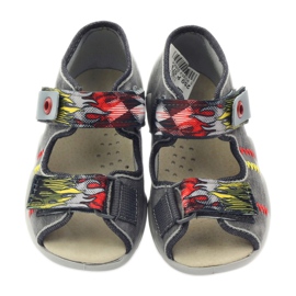 BEFADO SLIPER SLIPER SANDALI INSERITO IN PELLE 350P073 PER VELCRO GRIGIO 4