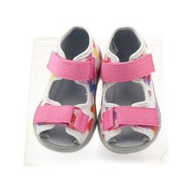 Befado scarpe per bambini pantofole sandali 242p075 rosa grigio 4