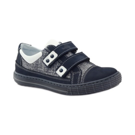 Scarpe con velcro Ren But 4299 blu navy bianca 1