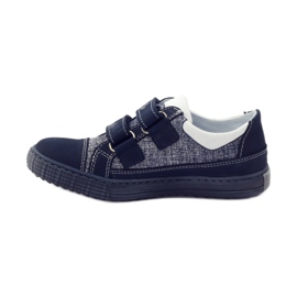 Scarpe con velcro Ren But 4299 blu navy bianco 2