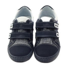 Scarpe con velcro Ren But 4299 blu navy bianca 4