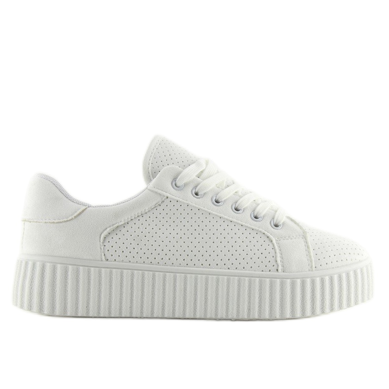 Sneakers creepers bianche AX02 bianca 2