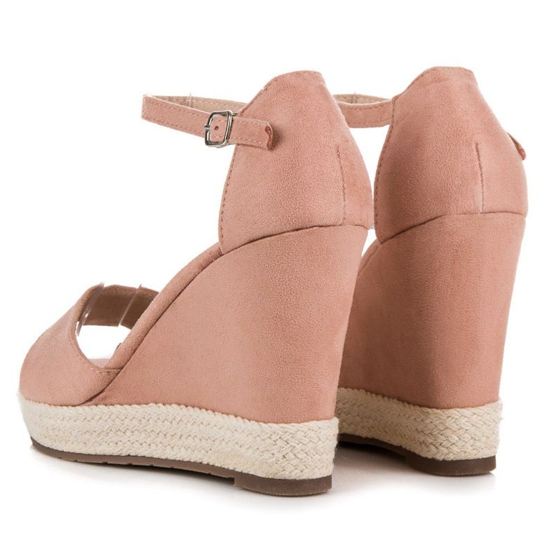 Seastar Sandali con zeppa in camoscio rosa 2