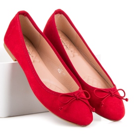Seastar Ballerine in camoscio rosso 2