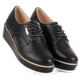 Vices Morse per scarpe con zeppa allacciate nero 1