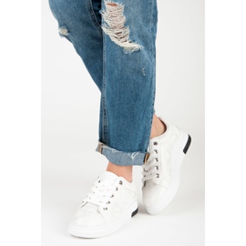 Sneakers bianche con stella bianco 1