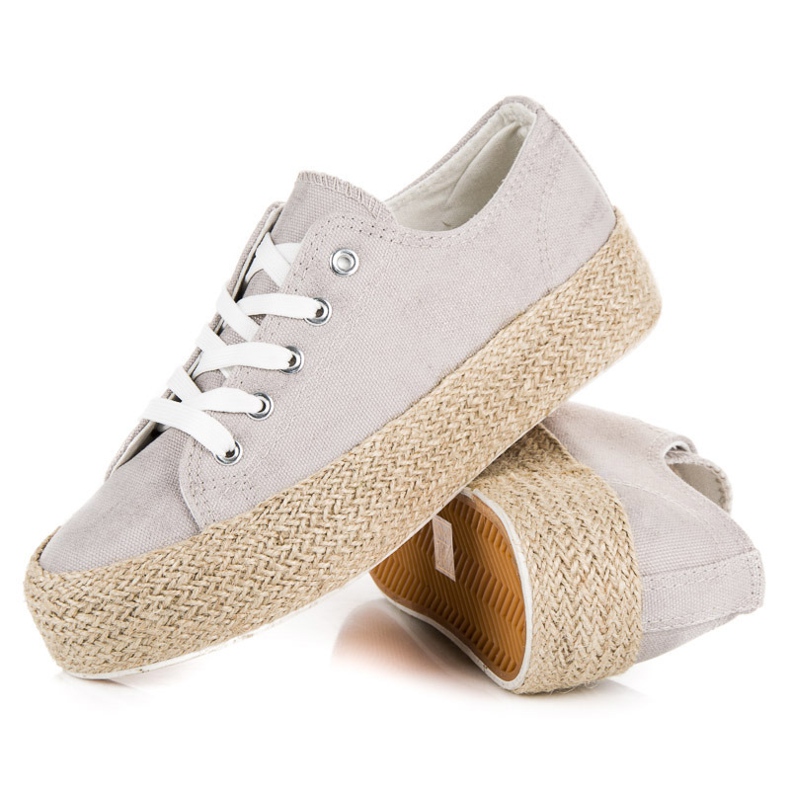 Espadrillas Grigie Sulla Rilegatura grigio 2