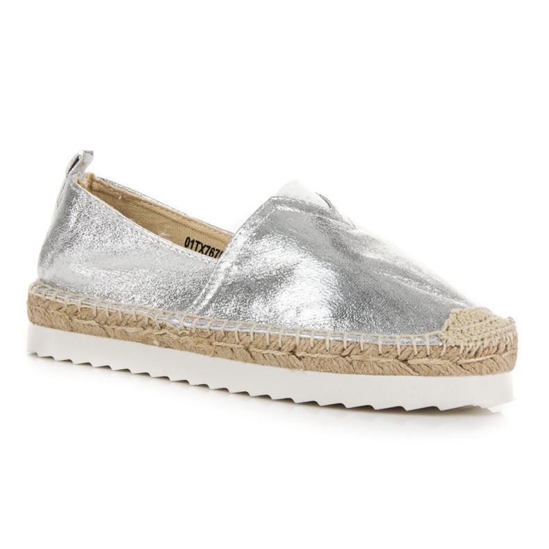 Espadrillas slip-on argento grigio 1