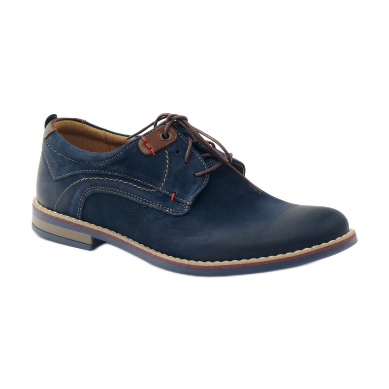 Scarpe causali Riko 842 blu navy marrone 1
