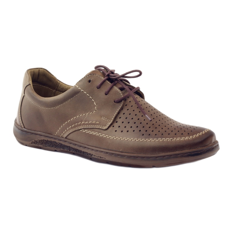 Scarpe da uomo Riko, scarpe traforate 848 marrone 1