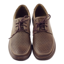 Scarpe da uomo Riko, scarpe traforate 848 marrone 4