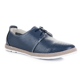 Scarpe traforate per la rilegatura VInceZA blu 1