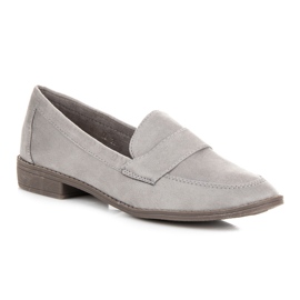 Comer Mocassini in camoscio grigio 1