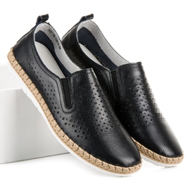 Espadrillas VINCEZA in pelle nero 1