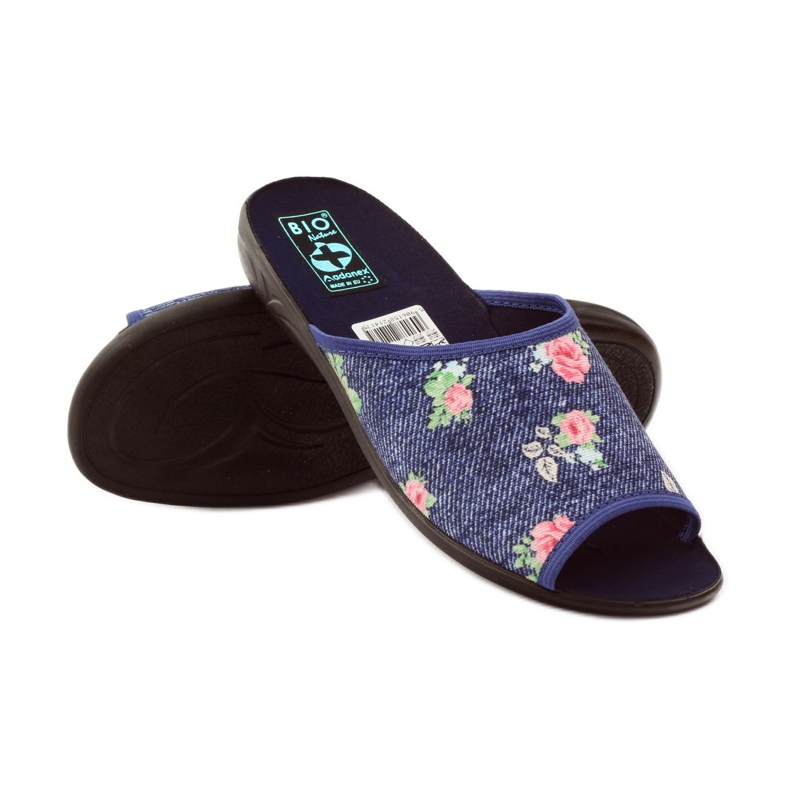 Ciabatte da donna in denim rosa Adanex blu verde rosso 3