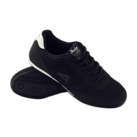 American Club Scarpe da jogging nere americane 7066 bianco nero 3