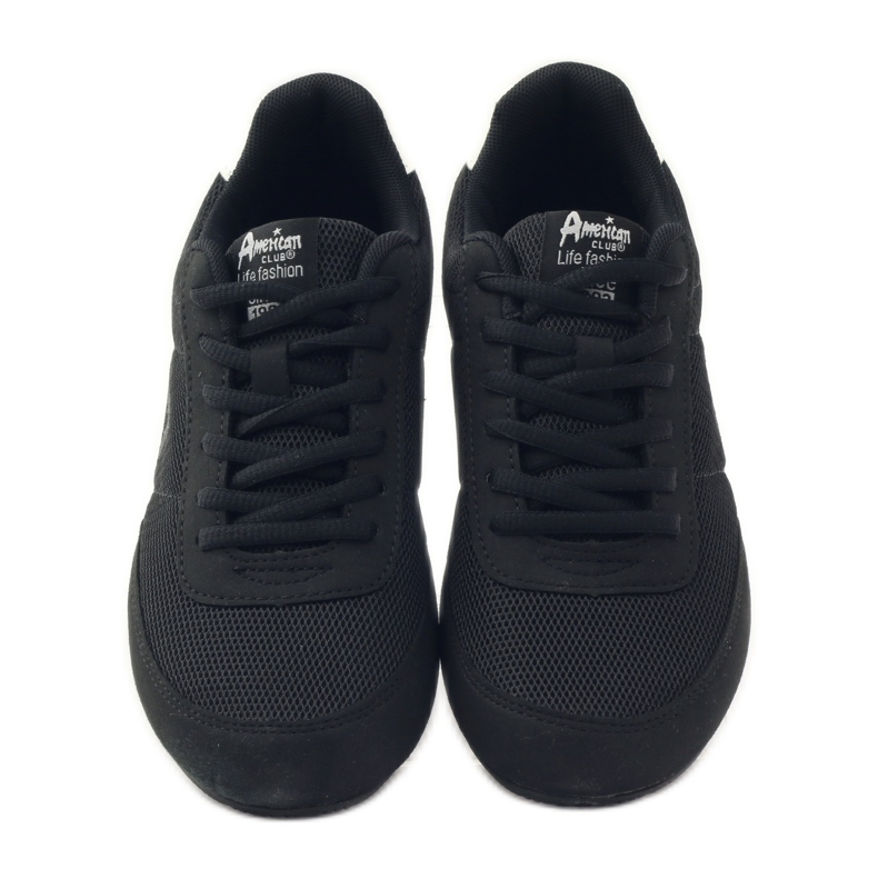 American Club Scarpe da jogging nere americane 7066 bianca nero 4