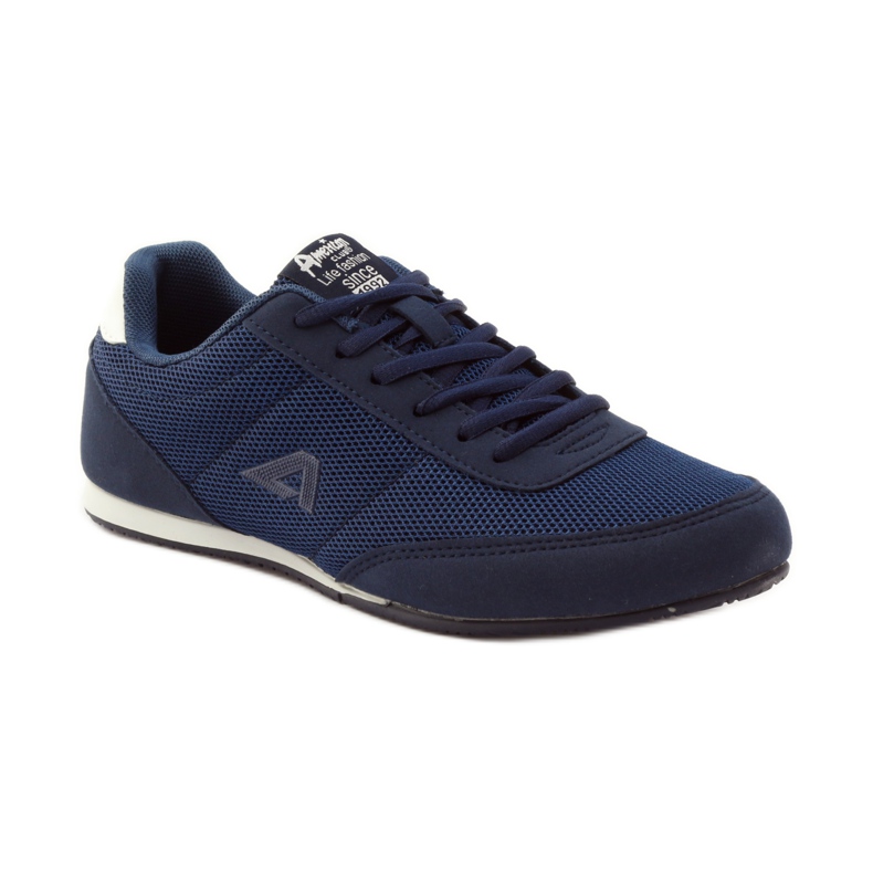 American Club Scarpe da jogging americane 7066 blu navy bianco 1