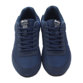 American Club Scarpe da jogging americane 7066 blu navy bianco 4