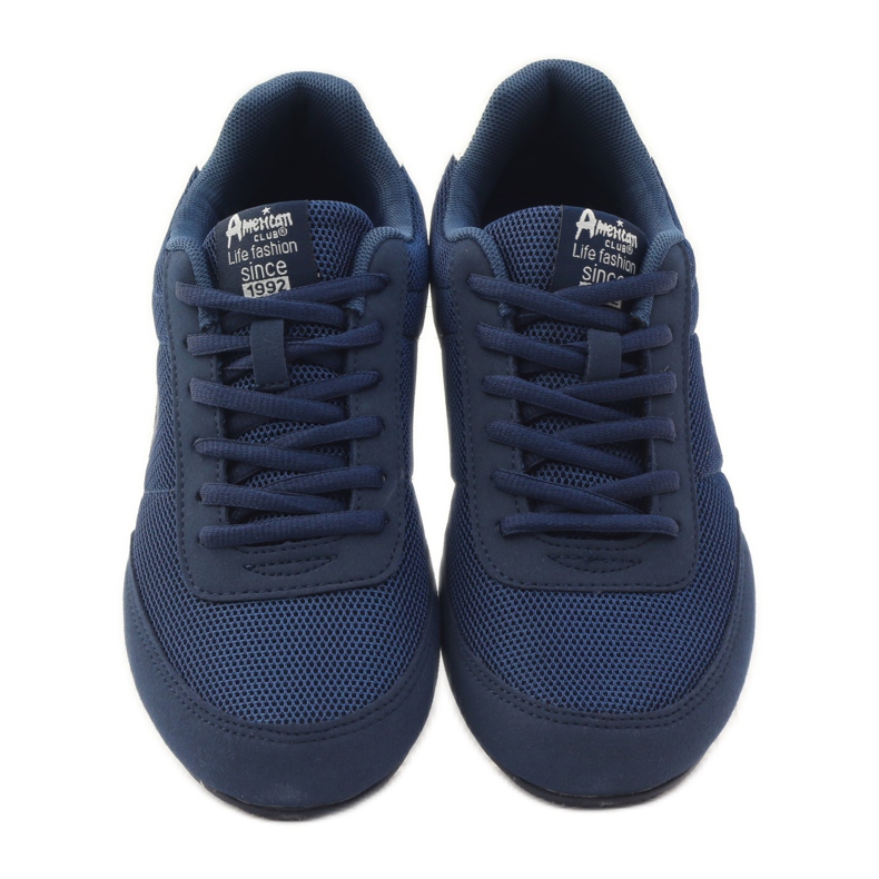American Club Scarpe da jogging americane 7066 blu navy bianca 4