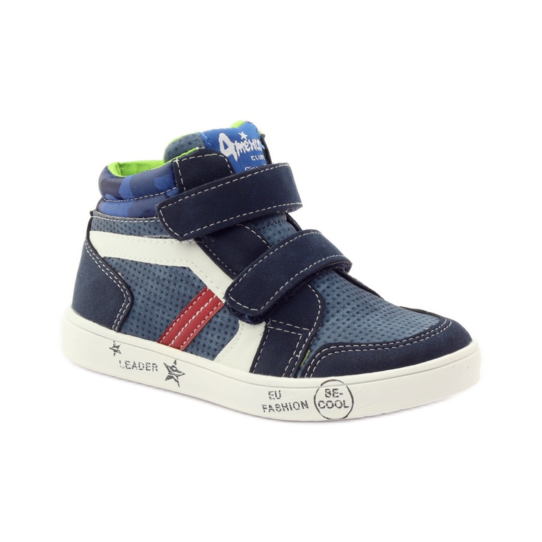 American Club Scarpe sportive americane 17353 blu navy rosso bianco 1