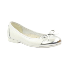 American Club Ballerine décolleté con fiocco americano bianco 1