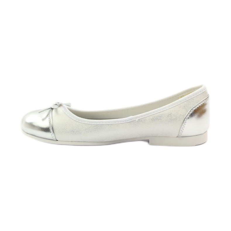 American Club Ballerine décolleté con fiocco americano bianca 2