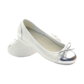American Club Ballerine décolleté con fiocco americano bianco 3