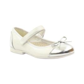 American Club Ballerine in velcro décolleté americane 14297 grigio bianco 1