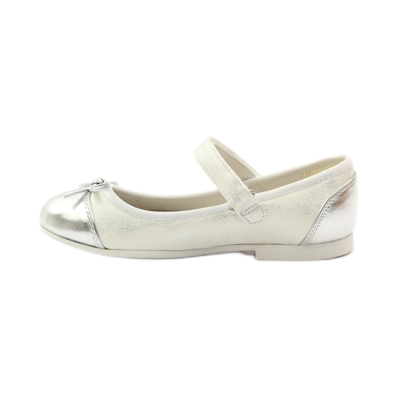 American Club Ballerine in velcro décolleté americane 14297 grigio bianco 2