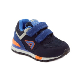American Club Sneakers americane 15110 blu navy arancia 1