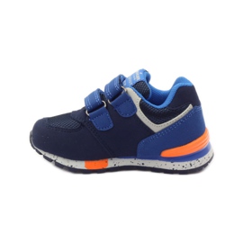 American Club Sneakers americane 15110 blu navy arancia 2