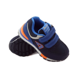 American Club Sneakers americane 15110 blu navy arancia 3