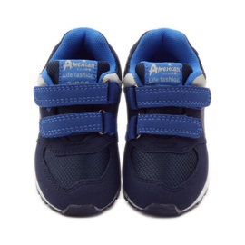 American Club Sneakers americane 15110 blu navy arancia 4