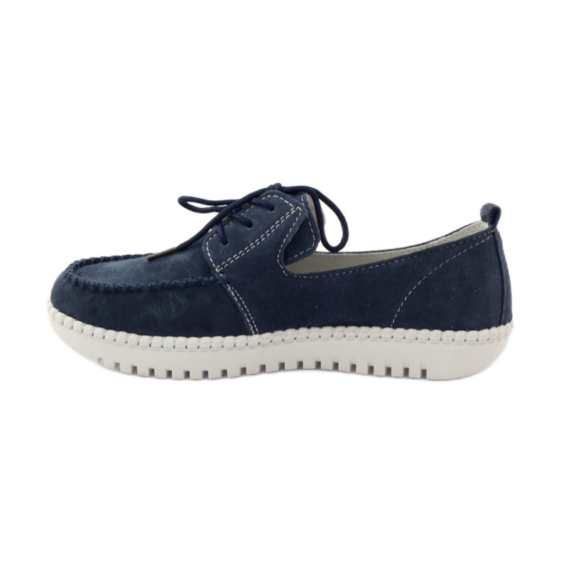 Scarpe Creepers in pelle Filippo 020 blu navy 2