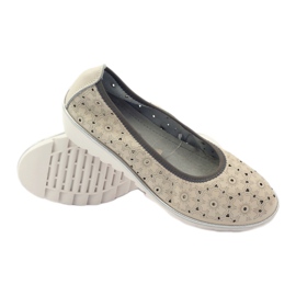 Décolleté in pelle con motivi Filippo 047 beige 3