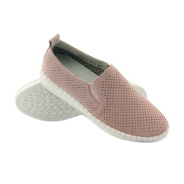 Slipony in pelle Filippo 063 rosa 3